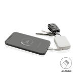 Eco powerbank sleutelhanger met geïntegreerde kabels 2000 mAh kleur wit derde weergave