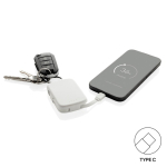 Eco powerbank sleutelhanger met geïntegreerde kabels 2000 mAh kleur wit vierde weergave