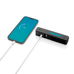 Powerbank 5 in 1 met bagageweegschaal en zaklamp 2600 mAh Swiss Peak kleur zwart weergave met logo