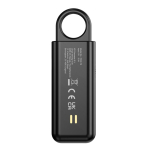 Slim persoonlijk alarm met licht en USB-C-opladen 150 dB kleur zwart vierde weergave