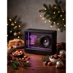 Transparante draadloze speaker met geïntegreerd RGB-licht en USB-C 5W kleur zwart sfeer weergave