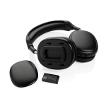 Opvouwbare over-ear koptelefoon met verwisselbare USB-C-batterij kleur zwart vierde weergave