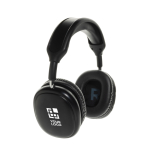 Opvouwbare over-ear koptelefoon met verwisselbare USB-C-batterij kleur zwart met afdrukgebied