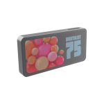 Ultradunne speaker met IPX5 waterbestendigheid en 10 W vermogen kleur grijs tweede weergave met logo