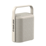 Compacte draadloze speaker met ingebouwde microfoon 10 W kleur beige met afdrukgebied