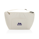 Koeltas met verstelbare schouderriem en voorvak 8 L kleur beige weergave met logo