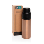 Thermosfles met geïntegreerde beker, lekvrij en vacuümisolatie 500 ml kleur taupe weergave met doos