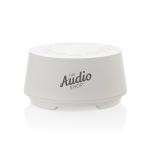 Milieuvriendelijke white-noise-speaker met automatische uitschakeling en 3 W kleur wit weergave met logo