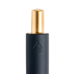 Ergonomische driehoekige pen met soft touch en blauwe inkt kleur zwart vierde weergave