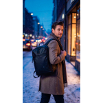 Laptoprugzak met vakken en inhoud 16 L Swiss Peak 15,6” kleur zwart sfeer weergave 3