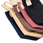 Strandtas van gerecycled canvas met gewassen afwerking 400 g/m² kleur zwart algemene weergave