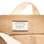 Strandtas van gerecycled canvas met gewassen afwerking 400 g/m² kleur beige derde weergave