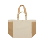 Shopper-weekendertas van gerecycled canvas, 18 L, 400 g/m² kleur gebroken wit tweede weergave