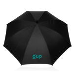 Paraplu met automatische opening van glasvezel Swiss Peak 30'' Ø150 kleur zwart weergave met logo