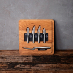 Kaas set met Europees eiken plank Boska 29 x 29 cm kleur bruin