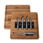 Kaas set met Europees eiken plank Boska 29 x 29 cm kleur bruin met afdrukgebied