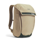 Minimalistische rugzak met magnetische klep voor pc 16” Thule Paramount kleur beige weergave met logo