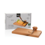 Kaassnijder met HOUTEN plank en uitneembaar mes Boska kleur bruin weergave met doos