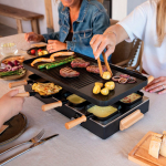 Tafelraclette met omkeerbare antiaanbakplaat Boska kleur zwart sfeer weergave 2