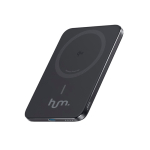 Ultradunne powerbank met draadloos laden 15W 5000 mAh Anker Nano kleur zwart weergave met logo