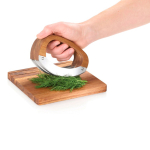 Keukenset met wiegmes en snijplank AdHoc RoccaVerde kleur bruin vijfde weergave