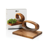 Keukenset met wiegmes en snijplank AdHoc RoccaVerde kleur bruin weergave met doos