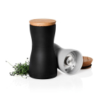 Set zout- en pepermolens met antiaromadeksel AdHoc kleur zwart vierde weergave