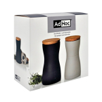 Set zout- en pepermolens met antiaromadeksel AdHoc kleur zwart weergave met doos