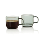 Stapelbare espresso kopjes van geblazen borosilicaatglas 70 ml AdHoc Impact kleur doorzichtig tweede weergave
