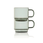 Stapelbare espresso kopjes van geblazen borosilicaatglas 70 ml AdHoc Impact kleur doorzichtig vijfde weergave
