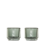 Stapelbare espresso kopjes van dubbelwandig glas 45 ml AdHoc Impact kleur doorzichtig met afdrukgebied