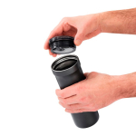 Lekvrije thermobeker met dubbele wand 500ml AdHoc Pulse kleur grijs tweede weergave