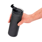 Lekvrije thermobeker met dubbele wand 500ml AdHoc Pulse kleur grijs vierde weergave