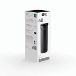 Lekvrije thermobeker met dubbele wand 500ml AdHoc Pulse kleur grijs weergave met doos