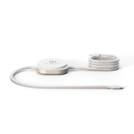 USB-C naar USB-C 2-in-1 oplaadkabel aluminium 15W Zens Pro 2 kleur wit weergave met logo