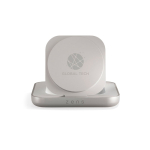 Magnetische nachtkastlader Qi2 op maat USB-C 20 W Zens kleur wit weergave met logo