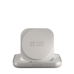 Magnetische nachtkastlader Qi2 op maat USB-C 20 W Zens kleur wit met afdrukgebied