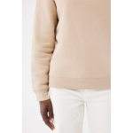 Unisex sweater met ronde hals en fleece modern fit 340 g/m² Iqoniq Torla kleur camel vijfde weergave met model