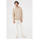 Unisex sweater met ronde hals en fleece modern fit 340 g/m² Iqoniq Torla kleur camel