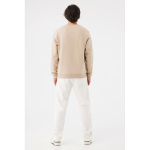 Unisex sweater met ronde hals en fleece modern fit 340 g/m² Iqoniq Torla kleur camel