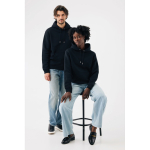 Unisex hoodie met geborstelde fleece 340 g/m2 Iqoniq Joshua kleur zwart