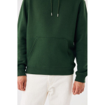 Unisex hoodie met geborstelde fleece 340 g/m2 Iqoniq Joshua kleur donkergroen