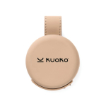 Opvouwbare eco draadloze oplader 2 in 1 met USB-C en 15 W kleur ivoor weergave met logo