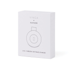 Opvouwbare eco draadloze oplader 2 in 1 met USB-C en 15 W kleur ivoor weergave met doos