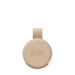 Opvouwbare eco draadloze oplader 2 in 1 met USB-C en 15 W kleur ivoor met afdrukgebied