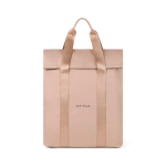 Minimalistische rugzak met laptopvak, inhoud 16 L en 16” kleur ivoor weergave met logo