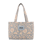Tas van katoen en polyester met premium opdruk 220 g/m² kleur blauw met afdrukgebied