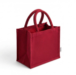 Middelgrote gelamineerde tas van gerecycled katoen 220 g/m² kleur rood gedetailleerde weergave 2