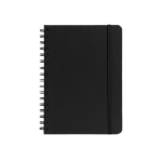 Set met aluminium pen en gelinieerd A5-notitieboek van PU kleur zwart gedetailleerde weergave 6
