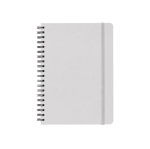Set met aluminium pen en gelinieerd A5-notitieboek van PU kleur wit gedetailleerde weergave 5